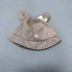 POLO Baby 耳付きグレーのベビー帽子