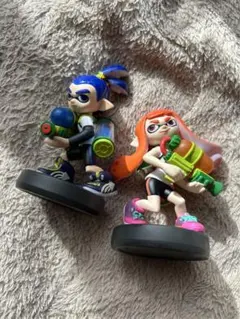 スプラトゥーン イカフィギュア 2体セットamiibo