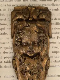 フランス　アンティーク　アーティチョーク　置物　木製　木彫　ゴールド　建具　家具 フランス アンティーク アーティチョーク 置物 木製 木彫