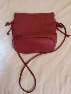 巾着2WAYショルダーバッグ レッド