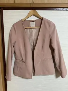 BE RADIANCE ノーカラージャケット ピンク