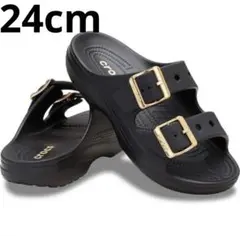 crocs クロックス サタデー メタリックバックル サンダル 24cm - メルカリ