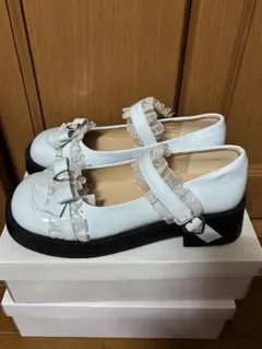 パンプス 水色 ロリィタ