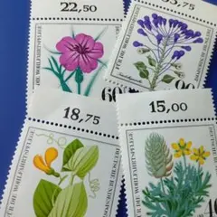 9999 外国切手 ドイツ 1980年 絶滅危惧種の野草 4V