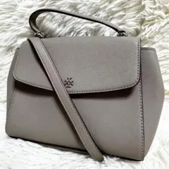 Tory Burch 2way ハンドバッグ グレー タッセル - メルカリ