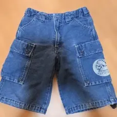 ヒスミニ デニムブルー ハーフパンツ ポケット付き 110