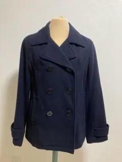 ネイビー ダッフルコート ダブルブレスト