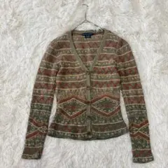 ラルフローレン リネン混Vネックニットカーディガン ヴィンテージ感 E9150