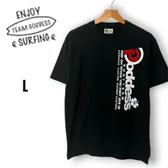 【美品・両面ロゴ】TEAM GODDESS ゴッデス サーフ Tシャツ L 黒のサムネイル
