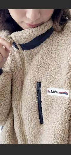 Java レトロ×スポーツMIX ボアブルゾン