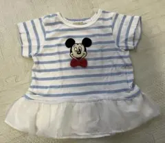 プティマイン 半袖Tシャツ チュニック ミッキー 90センチ