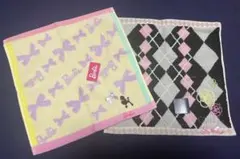 【クレイサス•Barbie タオルハンカチ 2枚セット】