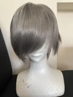グレー ショートウィッグ 前髪長めのサムネイル