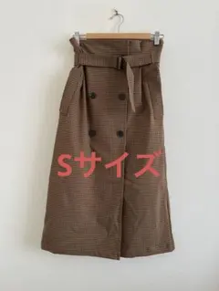 GU rokh コラボ チェック柄 ベルト付きスカートのサムネイル