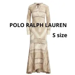 ポロラルフローレン　ワンピース　マキシ丈　ナバホ柄　コットン100%　ベージュ