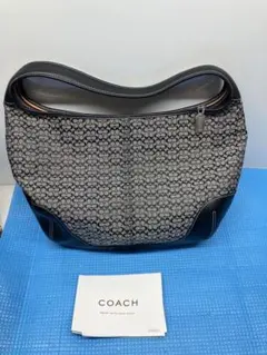 COACH コーチ ミニシグネチャー ワンショルダー キャンバス レザー