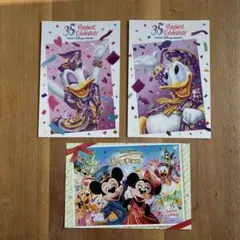 東京ディズニーリゾート35周年記念ポストカード 3枚セット ドナルド デイジー