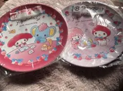 サンリオ当たりくじ マイメロディ マイスウィートピアノメラミンプレート 赤ピンク