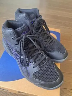 ASICS バスケットボールシューズ ブラック/パープル