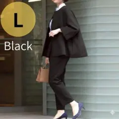 ラスト1点 パンツスーツ セットアップ 卒業式 入学式 ブラック レディース