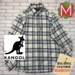■KANGOL ボタンダウン タータンチェックメッシュ地シャツ