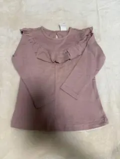 H&M フリル付き長袖カットソー 80cm