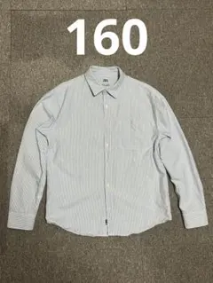 ZARA ザラ ストライプ 長袖シャツ コットン 白 青 160 キッズ