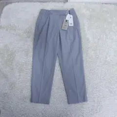 新品　プラステ　グレー リネンスティックパンツ　Sサイズ