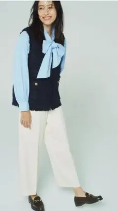 【美品】B:MING ネイビーベストジレ Mサイズ