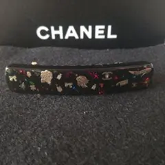 CHANEL 装飾付きヘアピン 黒。正規品。即購入はできません。