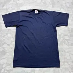 希少 USA製 JERZEES Tシャツ M ネイビー ビンテージ シングル