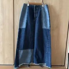 akane utsunomiya デニム パッチワーク ロングスカートのサムネイル