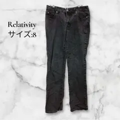 ヴィンテージ❣️Relativity【サイズ:8】ブラック ストレートデニム