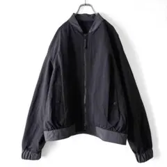 美品 アダムエロぺ 撥水リサイクルナイロンルーズシルエットライトMA-1 黒のサムネイル