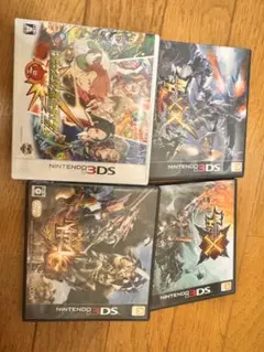 ニンテンドー3DS ソフト 4本セット　モンハン4G・X・WX モンスト