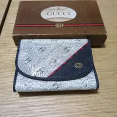 エ*ス様 GUCCI 三つ折り財布 ホワイト/ネイビー