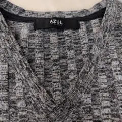 AZUL グレー系 Vネック長袖Tシャツ