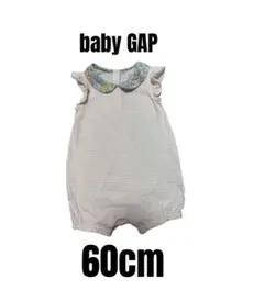 【ベビーギャップ】花柄丸襟ショートオール　ロンパース　ベビー　女の子　60