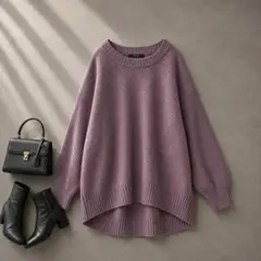 ★美品◆アーバンリサーチロッソ◆バックボリューム切替ニットPUのサムネイル