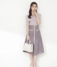 ☆PROPORTIONBODYDRESSING☆チャコールグレーフレアスカートS