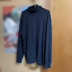 UNIQLO ソフトタッチタートルネックTシャツ ブラック XL