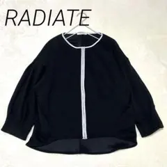 【美品】RADIATE ノーカラー ジップアップ ブルゾン ブラック 黒　M