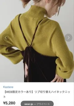 Kastane ハイネックニット