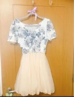 花柄チュール　ワンピース　evelyn