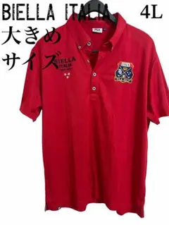 美品　FILA GOLF ポロシャツ レッド 4L 大きめ　大きいのサムネイル