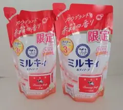 ミルキィボディソープ　赤箱の香り　心やすらぐ花の香り　液体　つめかえ　2個セットのサムネイル