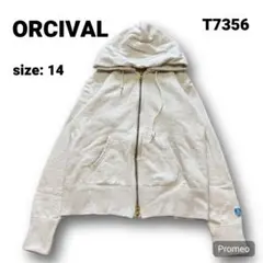 【即購入OK】ORCIVAL ジップパーカー サイズ14 ホワイト
