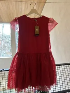 Petit Bateau 赤 ドット柄 ワンピース 140cm