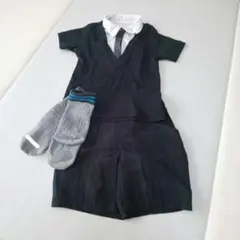 ①【上下2点込】男の子 セレモニー フォーマル セットアップ ネクタイ チェック