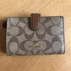 COACH 二つ折り財布 モノグラム ブラウン